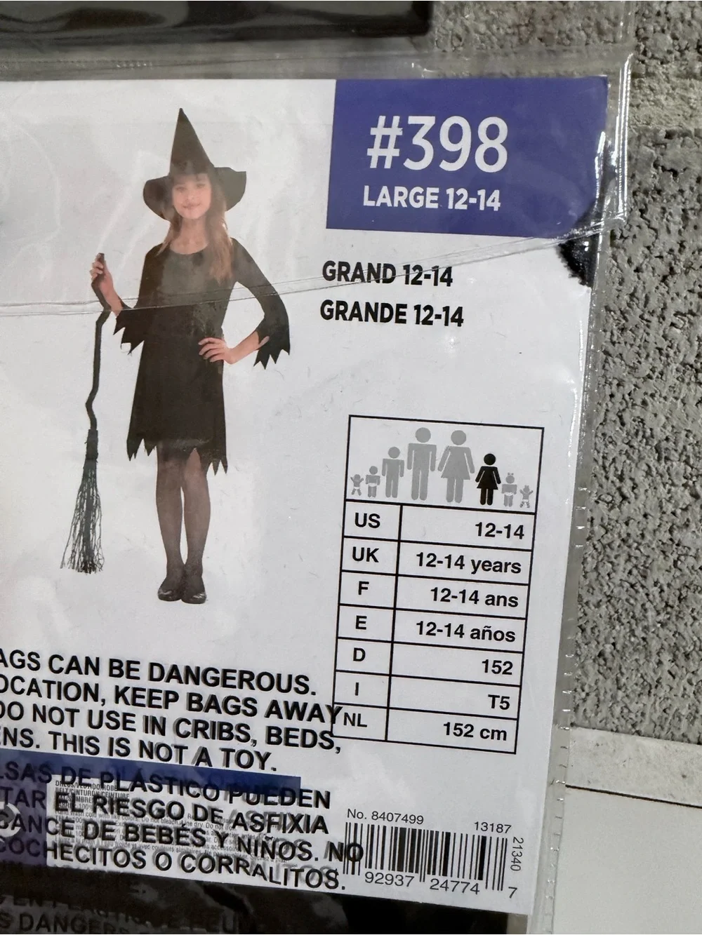 Lil’ Witch Child Costume Large #398